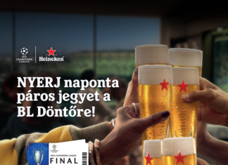 A HEINEKEN SZÁZ JEGYET SORSOL KI A BUDAPESTI UEFA BAJNOKOK LIGÁJA-DÖNTŐRE